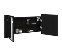 vidaXL Cabinet Miroir LED Chêne Noir 100 x 12 x 45 cm | Lumières LED intégrées pour voir mieux, Finition en chêne noir moderne pour une ambiance stylée,