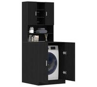 vidaXL Meuble de rangement pour buanderie Chêne noir 70.5x71.5x181.5 cm Bois d'ingénierie Autonome