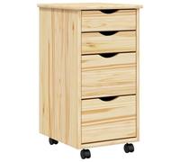vidaXL Cabinet roulant avec bureau avec roue MOSS Vernis transparent