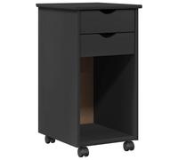 vidaXL Cabinet Roulant avec Roue Gris 34 x 39 x 65,5 cm Pin Massif, Étagères rectangulaires, minimalistes, Pratiques avec roulettes, parfaites pour Le Rangement à la Maison ou au Bureau