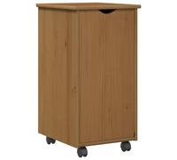 vidaXL Cabinet Roulant avec Roue Marron Miel 34 x 39 x 65,5 cm, Meuble à roulettes, Minimaliste et Rectangle, Parfait pour Bureau à Domicile, organise Aussi Le Salon