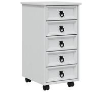 vidaXL Cabinet Roulant avec Tiroirs CORONA Blanc