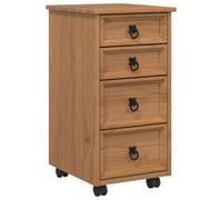 vidaXL Cabinet Roulant avec Tiroirs Corona Brun Miel