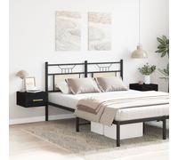 Vidaxl Cabinets De Chevet 2 Pcs Mur Noir Chêne 35x35x20 Cm Noir