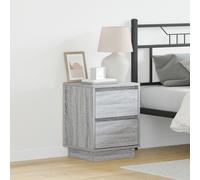 Vidaxl Cabinets De Chevet Avec Lumières Led 2 Pcs Gris Sonoma 39x34.5x50 Cm Gris