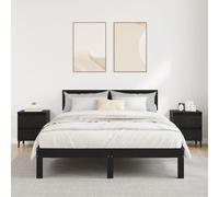 Vidaxl Cabinets De Lit 2 Pcs Chêne Noir 40x35x50 Cm Bois Aggloméré