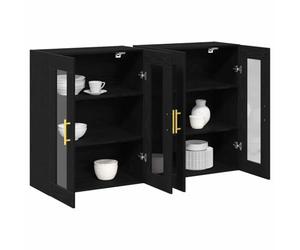 vidaXL Cabinets muraux 2 pcs Chêne Noir 69,5 x 34 x 90 cm, Salon, armoires Modernes, Rangement rectangulaire, Espace stylé, Meuble Fonctionnel, unité Murale chez Vous