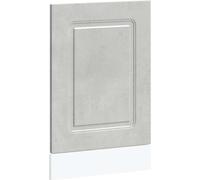 vidaXL Cache de lave-vaisselle Kalmar gris béton 45x1,5x67cm Bois composite