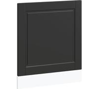 vidaXL Cache de lave-vaisselle Porto Noir 60x1,5x67 cm Bois composite