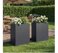 vidaXL Cache-pot de jardin 2 pc Anthracite 40 x 20 x 50 cm 8005419