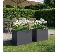 Cache-pot de jardin d'extérieur Boîte Jardinière balcon surélevé vidaXL vidaXL