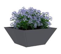 vidaXL Cache-Pot de Jardin 5 pcs Anthracite 35 x 35 x 15 cm, Jardin et terrasse, Pot trapezoïdal Moderne, Support en métal, déco extérieure, Pot Minimaliste