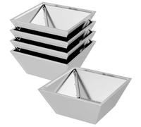 Vidaxl Ensemble De Jardinières En Acier Acier Galvanisé 40 X 40 X 15 Cm