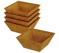 vidaXL Pots en métal Acier corten 40 x 40 x 15 cm