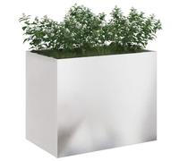 vidaXL Cache-Pot de Jardin Acier Inoxydable 50 x 32 x 40 cm, Vase à Fleurs en métal Moderne, Pot Robuste, déco extérieur, Accessoires Jardin, terrasse, Style Urbain