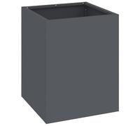 vidaXL Cache-Pot de Jardin Anthracite 32 x 32 x 40 cm, Vase à Fleurs en métal Moderne, Pot Robuste, déco extérieur, Accessoires Jardin, terrasse, Style Urbain