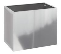 vidaXL Cache-Pot de Jardin Argent 50 x 32 x 40 cm Acier galvanisé, Jardin Urbain, Pot Indus, Décor Extérieur, Grand, Terrasse, Plantes d'Été, Support pour Verdure