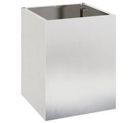 vidaXL Cache-Pot de Jardin Argent Acier Inoxydable, Jardin Urbain, Pot Indus, Décor Extérieur, Grand, Terrasse, Plantes d'Été, Support pour Verdure