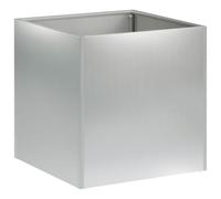 vidaXL Cache-Pot de Jardin Argenté 35 x 35 x 35 cm Acier galvanisé, Vase de Jardin Moderne, Rectangulaire, Résistant aux Intempéries, Idéal pour Fleurs et Plantes