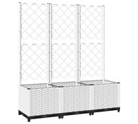 vidaXL Cache-Pot de Jardin Blanc 120 x 40 x 136 cm