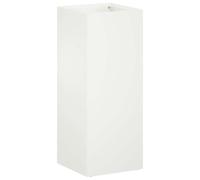 vidaXL Cache-Pot de Jardin Blanc 20 x 20 x 50 cm Acier laminé à Froid