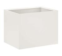 vidaXL Cache-Pot de Jardin Blanc 40 x 30 x 30 cm Acier laminé à Froid