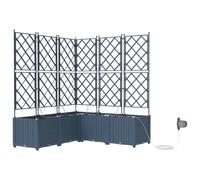 vidaXL Cache-Pot de Jardin Gris 40 x 40 x 125,5 cm PP