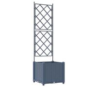 vidaXL Cache-Pot de Jardin Gris 40 x 40 x 143 cm PP