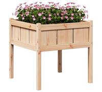 vidaXL Cache-pot de jardin Nature 70 x 70 x 70 cm Bois de pin massif