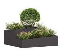 vidaXL Pots & Jardinières Noir Métal Grand Incrustations décoratives