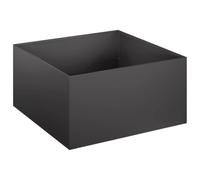 vidaXL Cache-Pot de Jardin Noir 60 x 60 x 30 cm Acier laminé à Froid, Vase de Jardin Moderne, Rectangulaire, Résistant aux Intempéries, Idéal pour Fleurs et Plantes