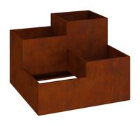 vidaXL Jardin Pot de 100x100x60 cm en Acier Weathering