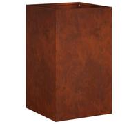 vidaXL Cache-Pot de Jardin Rouillé 30 x 30 x 50 cm Acier patiné
