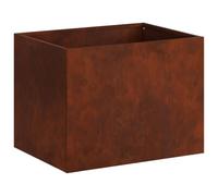 vidaXL Cache-Pot de Jardin Rouillé 40 x 30 x 30 cm Acier patiné