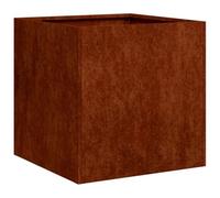 vidaXL Jardinière rouillée en acier inoxydable 40x40x40 cm