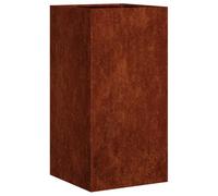 vidaXL Jardinière rouillée 40x40x80 cm Acier inoxydable - Support de plantes