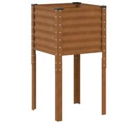 vidaXL Jardinière de jardin 45 x 45 x 88 cm Acier patiné