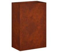 vidaXL Cache-Pot de Jardin Rouillé 50 x 40 x 75 cm Acier patiné, Vase de Jardin Moderne, Rectangulaire, Résistant aux Intempéries, Idéal pour Fleurs et Plantes