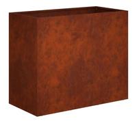 vidaXL Cache-Pot de Jardin Rouillé 60 x 30 x 40 cm Acier patiné, Vase de Jardin Moderne, Rectangulaire, Résistant aux Intempéries, Idéal pour Fleurs et Plantes
