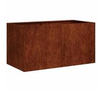 vidaXL Jardinière rouillée 80x40x40 cm acier inoxydable, pot de fleurs