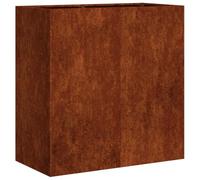 vidaXL Jardinière rouillée 80x40x80 cm acier inoxydable