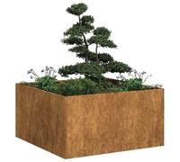 vidaXL Jardinière rouillée 80x80x40 cm Acier inoxydable