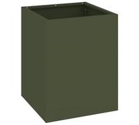 vidaXL Cache-Pot de Jardin Vert Olive 32 x 32 x 40 cm, Jardin Urbain, Pot Indus, Décor Extérieur, Grand, Terrasse, Plantes d'Été, Support pour Verdure