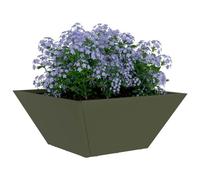 vidaXL Pot en métal Vert Olive Métal Moyen Autres décorations