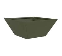 vidaXL Pot en métal Vert Olive Métal Moyen Autres décorations