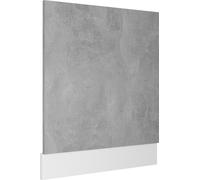 vidaXL Cache pour lave-vaisselle Lyon gris béton 59,5x3x67 cm Bois composite