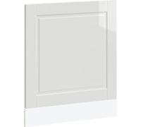 vidaXL Cache pour lave-vaisselle Porto blanc brillant 60x1,5x67 cm