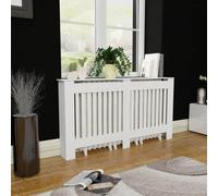 vidaXL Cache-radiateur 152 cm MDF Blanc 242190