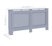 vidaXL Cache-radiateur Anthracite 152x19x81 cm MDF