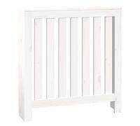 vidaXL Cache-radiateur Armoire de Radiateur Couverture de Chauffage Salon Salle de Séjour Intérieur Blanc 79,5x19x84 cm Bois Massif de Pin